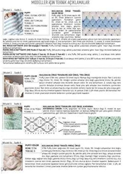 Puffy İplik Renkli Yumuşak Akrilik Malzeme 6526 Pastel Renk Seçenekleriyle modelleri