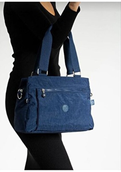 Kadın Lacivert Çok Gözlü Omuz Postacı ve Çapraz Çantası fiyatları