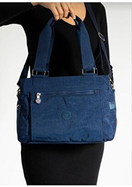 Kadın Lacivert Çok Gözlü Omuz Postacı ve Çapraz Çantası fırsatları