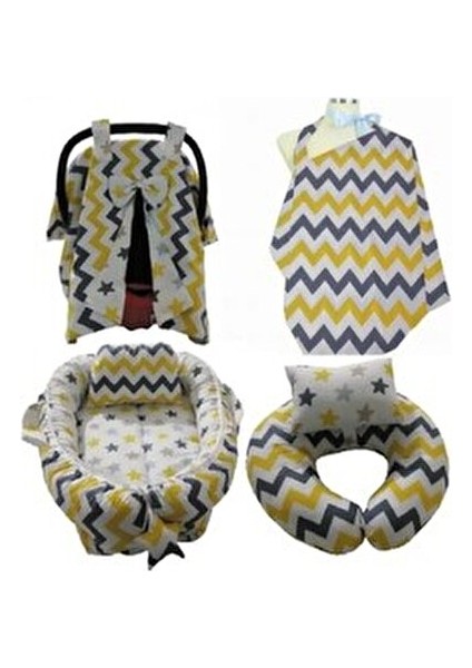Bebek Uyku Yatağı,emz. Destek ,puset Örtüsü ,emz.önlüğü 4 Lü Set fiyatları
