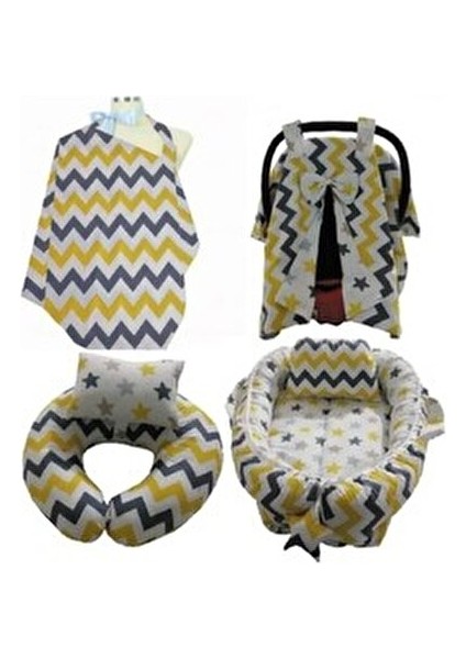 Bebek Uyku Yatağı,emz. Destek ,puset Örtüsü ,emz.önlüğü 4 Lü Set modelleri