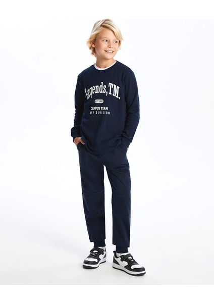 Lcw Kids Lacivert Beli Lastikli Erkek Çocuk Jogger Eşofman Altı