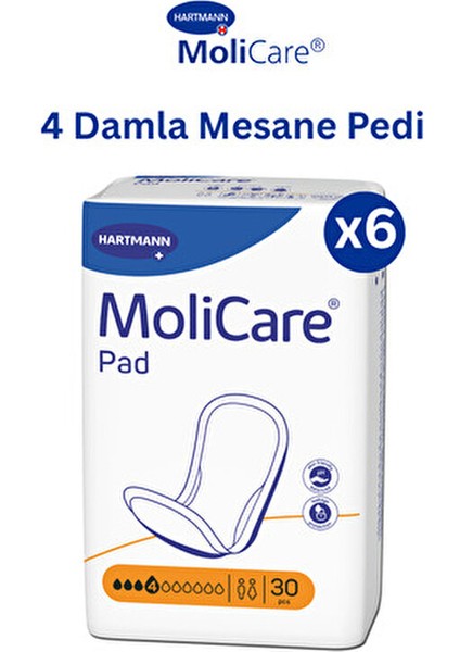 Molicare Mesane Pedi 4 Damla, 30LU 6 Paket 180ADET modelleri