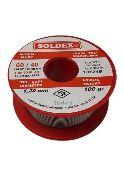1.2 mm 100 Gr. Lehim Teli SN60 PB40