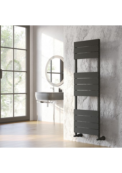 Benoit Plus Alüminyum Dekoratif Havlupan 500X1550 mm 11 Dilim Ral 7043 Antrasit Gri | 467W