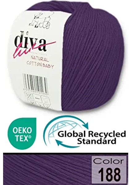 Premium Amigurumi Ipi Punch (Panç) Bebe Soft Cotton 50 gr Örgü Pamuk Ip - Mor