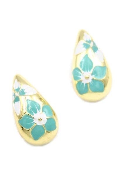 Çiçek Küpe - Mavi fiyatları