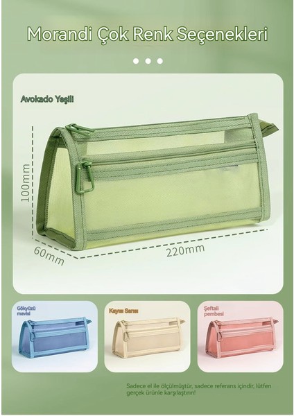 Çift Katmanlı Üç Boyutlu Şeffaf Örgü Kalem Çantası (Yurt Dışından) indirimleri