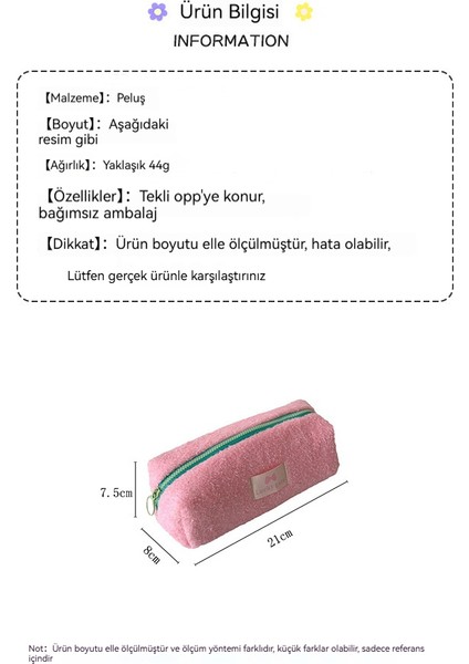 Düz Renk Peluş Büyük Kapasiteli Kırtasiye Saklama Çantası (Yurt Dışından) modelleri