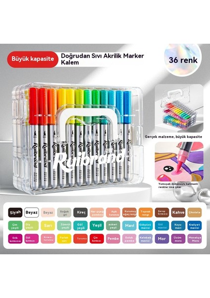 Çocuklar Için Toksik Olmayan Kolay Yıkanabilir Akrilik Suluboya Marker (Yurt Dışından) fiyatları