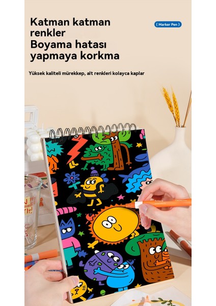 Çocuklar Için Toksik Olmayan Kolay Yıkanabilir Akrilik Suluboya Marker (Yurt Dışından) fırsatları