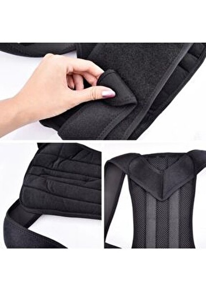 Kadın Siyah Dik Duruş Korsesi Unisex Yeni Nesil Ortopedik Kamburluk Önleyici Balenli indirimleri