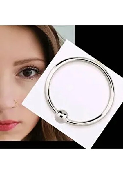 925 Ayar Gümüş Tek Top Halka Zirkon Taşlı Kadın Aksesuarı