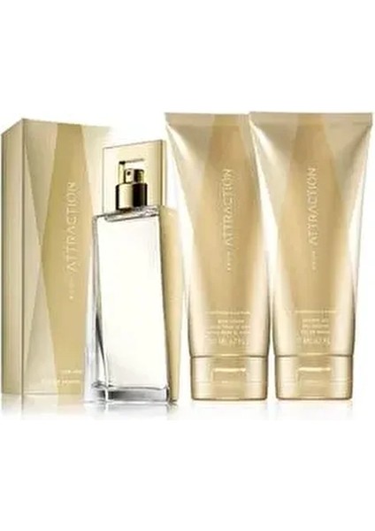 Atraction Kadın EDP Parfüm 50 ml ve 2 Adet Vücut Losyonu Hediye Seti