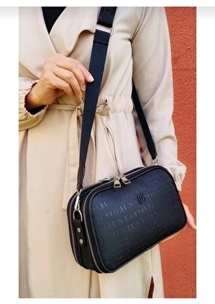 Justpolo Kadın Siyah 6 Bölmeli Omuz Çapraz Çantası indirimleri