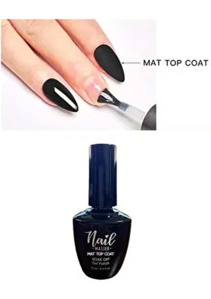 Kalıcı Oje Protez Tırnak Mat Top Coat 15ML