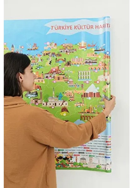 Türkiye Kültür Haritası 95X150CM