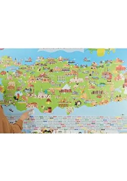 Türkiye Kültür Haritası 95X150CM modelleri
