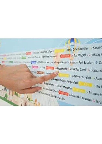 Türkiye Kültür Haritası 95X150CM fırsatları