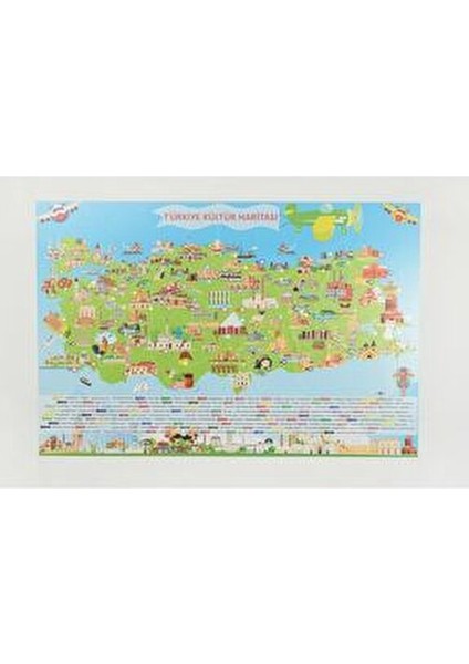 Türkiye Kültür Haritası 95X150CM indirimleri