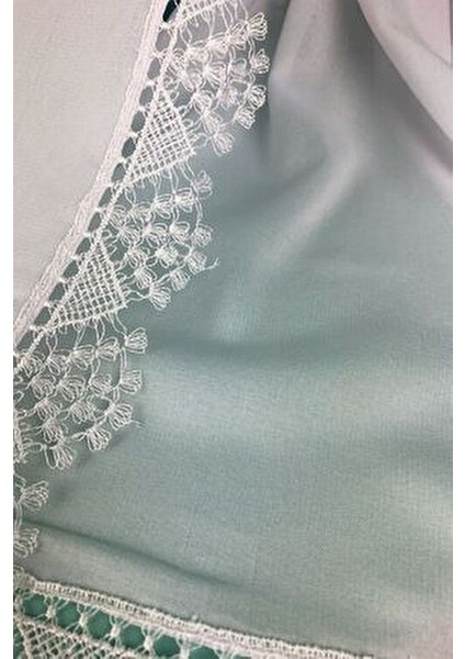 Kadın Kutaycollection Anne Şifon Dantelli Iğne Oyalı Ekru Tesettür Namaz Mevlüt Örtüsü Abiye Şal