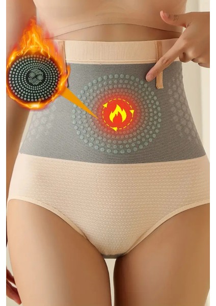 Kadın Yüksek Bel Şekillendirici Karın Kontrol Şortu – Geometrik Desenli, Kalça Kaldırma & Duruş Düzeltici