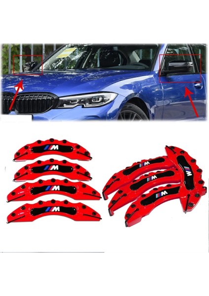 Bmw G30///M Kırmızı 17-18-19-20 Janta Uyumlu 4.lü Kaliper Kapagı