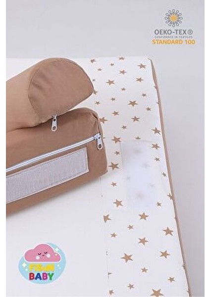Bebek Reflü Yatağı (Kahverengi-Yıldız) Yıkanabilir Kılıflı, Ortopedik, Ana Kucağı fırsatları