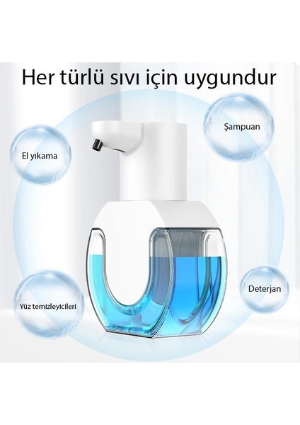 430ML Otomatik Sensörlü Sabunluk Köpük Makinesi, Tüm Sıvılar Için Köpük Makinası, Şarjlı Duvar Askılı modelleri