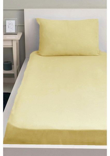 Lastiksiz Dokuma Düz Renk 160X240 Çarşaf ve Yastık Kılıfı