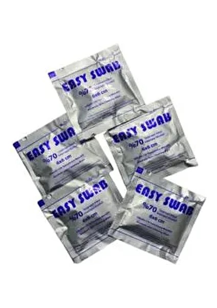 Easy Alkollü Mendil %70 Ipa, 8X11CM, Cilt Temizleme Mendili, Dış Paket 6X6CM, 200 Adet fiyatları