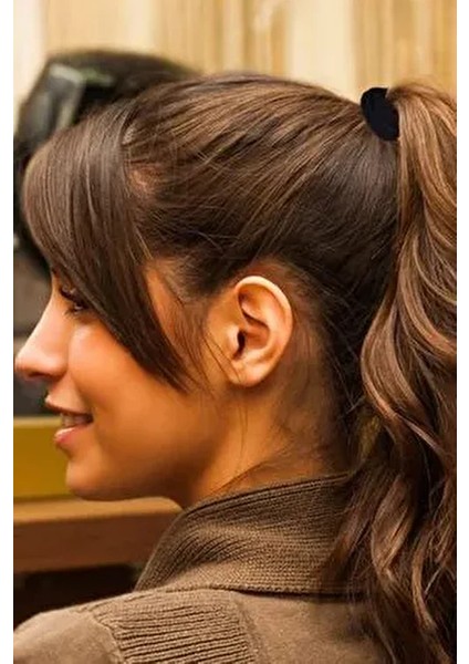 Kadın 10'lu Siyah Ultra Esnek Bilek Lastik Toka modelleri