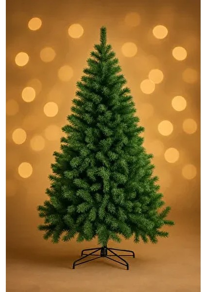 180 cm Yılbaşı Çam Ağacı – Yoğun Dal Gerçekçi Görünüm, Metal Ayak Kolay Kurulum Noel Ağacı 580 Dal