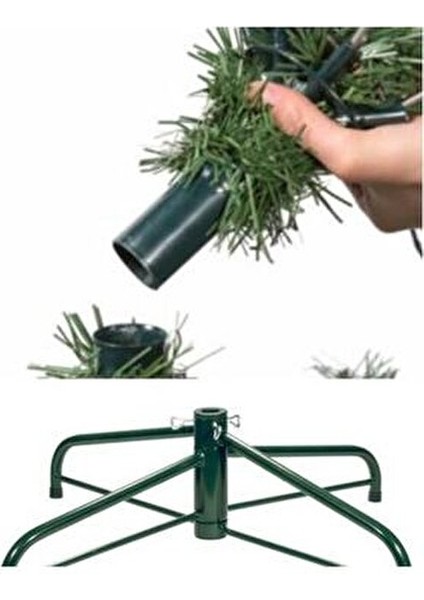 180 cm Yılbaşı Çam Ağacı – Yoğun Dal Gerçekçi Görünüm, Metal Ayak Kolay Kurulum Noel Ağacı 580 Dal fiyatları