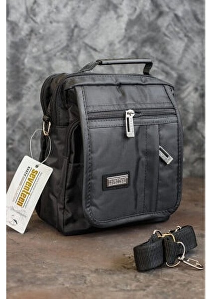 El ve Omuz Askılı Siyah Suya Dayanıklı Tekstil Çanta Orta Boy Şık Görünüm fiyatları