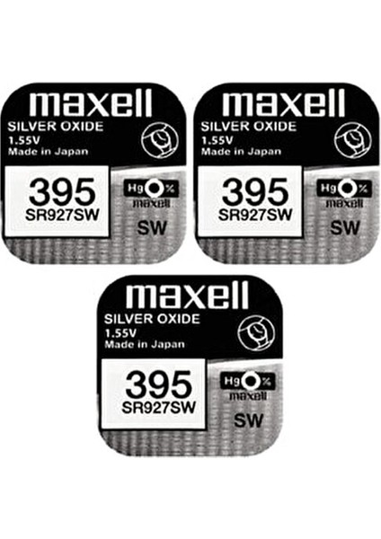395 SR927SW 1.55V Saat Pili %100 Orijinal 3 Adet
