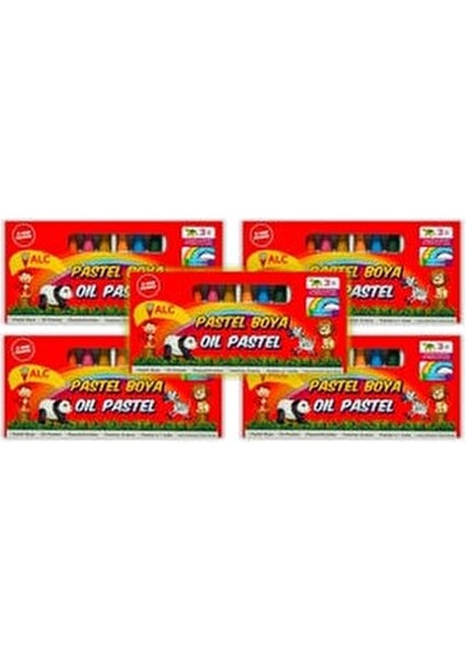 Pastel Boya AP001 5 Li Set 12 Renk ile Çocuklar için Eğlenceli Sanat Deneyimi