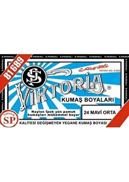 Toz Kumaş Boyası - 10-13 gr - 24 Mavi Orta