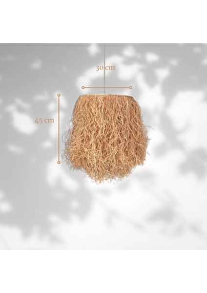 Rodos Rafya Hasır Tasarım Bohem Avize