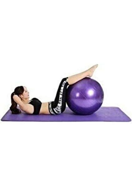 65 cm Fitilli Pilates Topu Plates Denge Yoga Spor Egzersiz Top Pompa Seti Hediye Mavi fiyatları