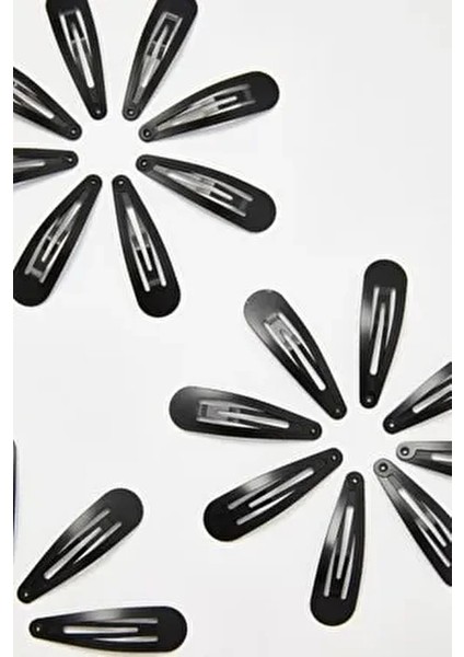 12'li Siyah Çıt Çıt Toka Seti