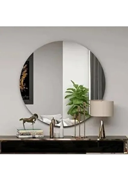Ayna / Yuvarlak Ayna / Dekoratif Ayna / Banyo Aynası/konsol Aynası/70 cm Çapında