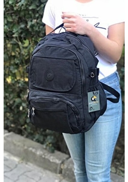 Suya Dayanıklı Büyük Boy Siyah Sırt Çantası Günlük Kullanım için Şık ve Fonksiyonel