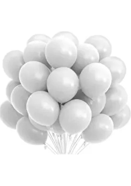 Beyaz Renk Balon 20 Adet - Kaliteli
