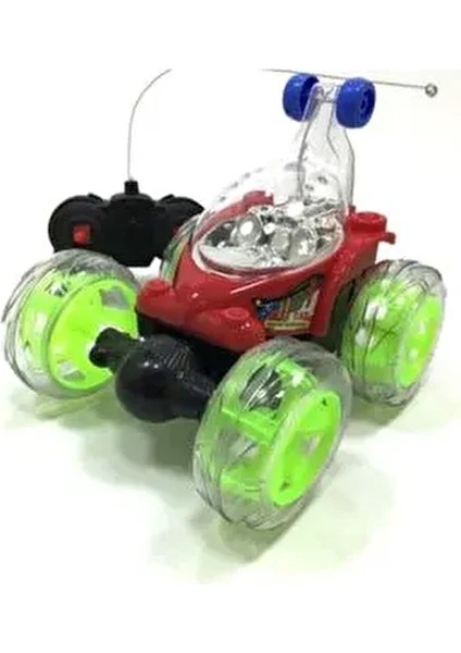 Dasher Büyük Boy Şarjlı Uzaktan Kumandalı Araba - Uzaktan Kumandalı Işıklı Çılgın Akrobat Araba