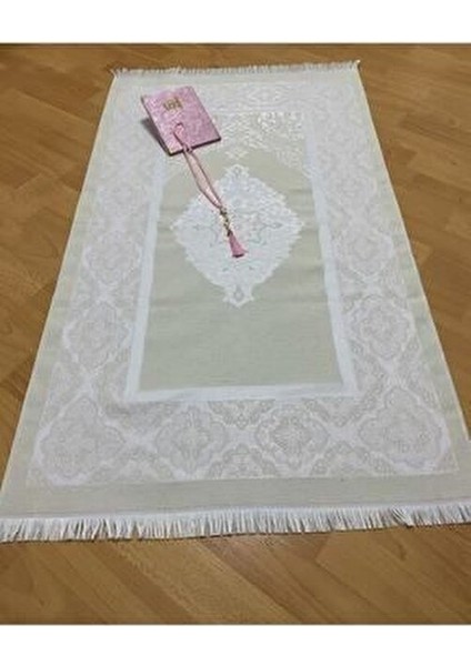 Hediyelik Bohçalık Tafta Saçaklı Pembe Seccade, Yasin, Tesbih Seti modelleri