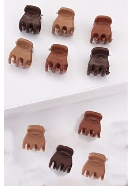 Kadın 24'lü Kahverengi Küçük Mandal Toka fiyatları