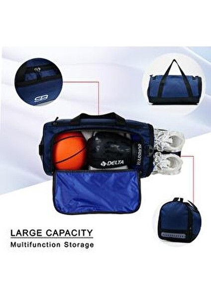 Ayakkabı Gözlü Orta Boy Unisex Lacivert Spor Fitness ve Seyahat Çantası fırsatları