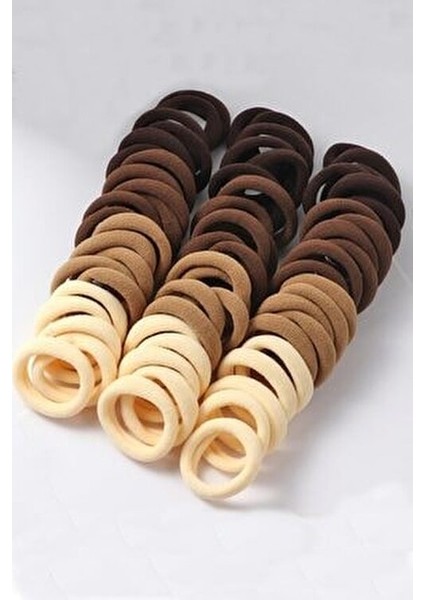Kadın 100'LÜ Kahverengi Lastik Toka Seti