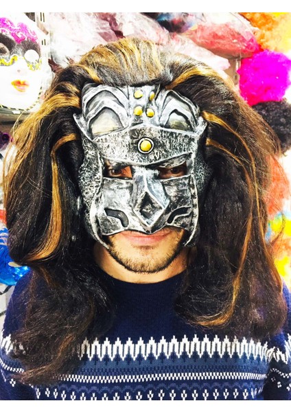 Lateks Savaşçı Maskesi Terminatör Maskesi Saçlı (4915) fiyatları